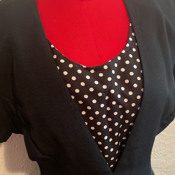 90s Vintage Mini Dress with Polka Dot - Picture 3 of 6